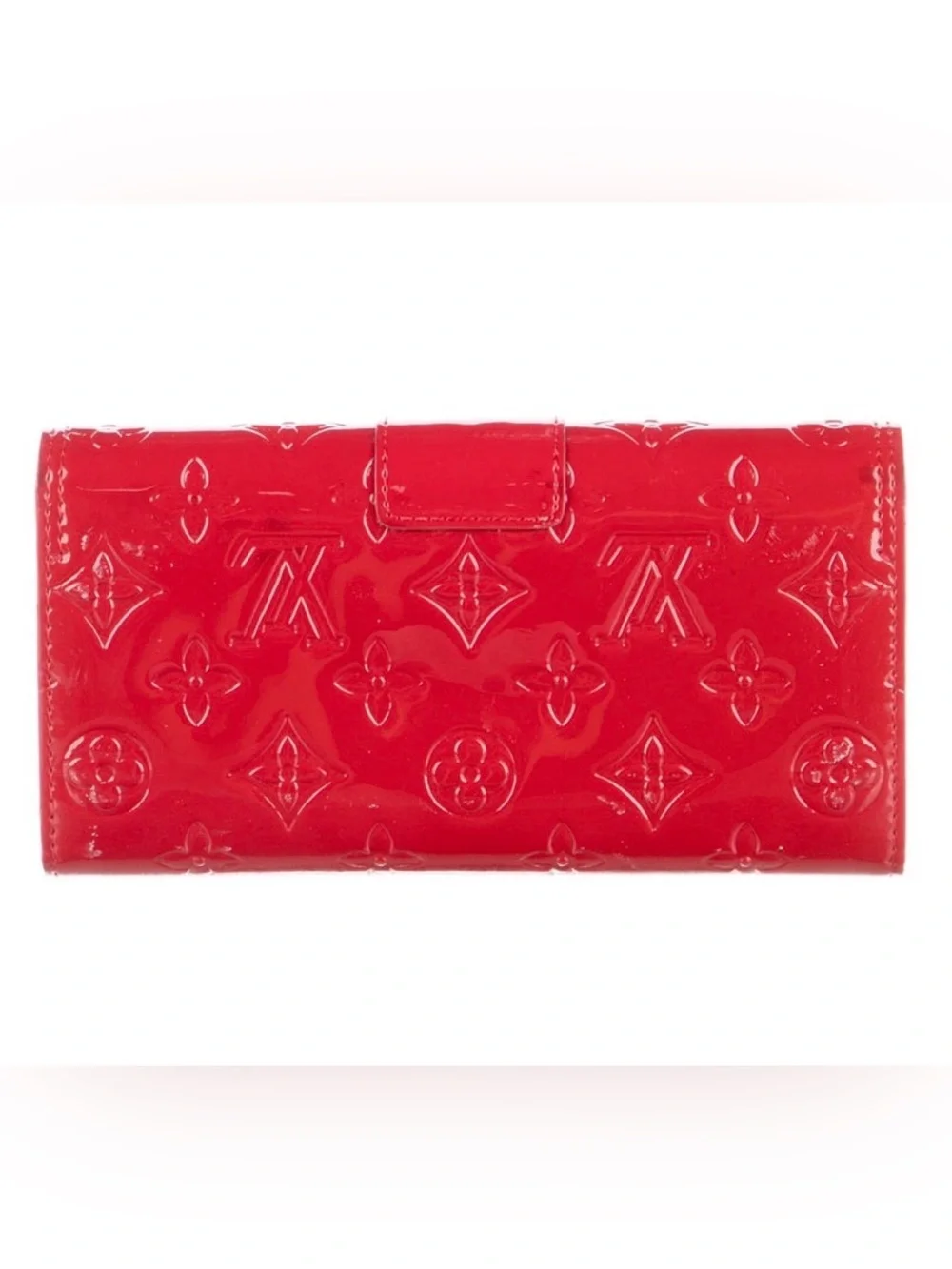 ✨🛍️ Louis Vuitton Red Vernis Sarah Noeud Wallet